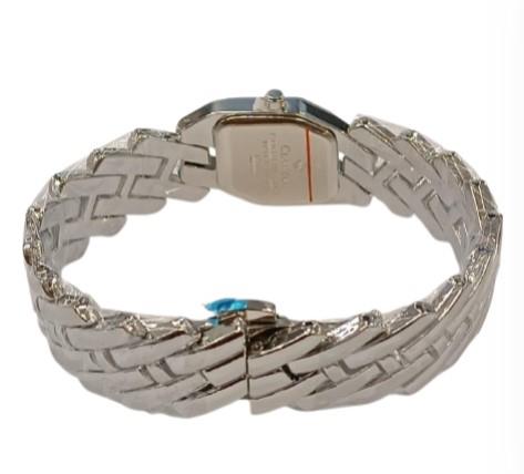 Clasico Ladies Water Resistant Bling Silver Dial 2 Tone Metal Strap Bracelet Watch
