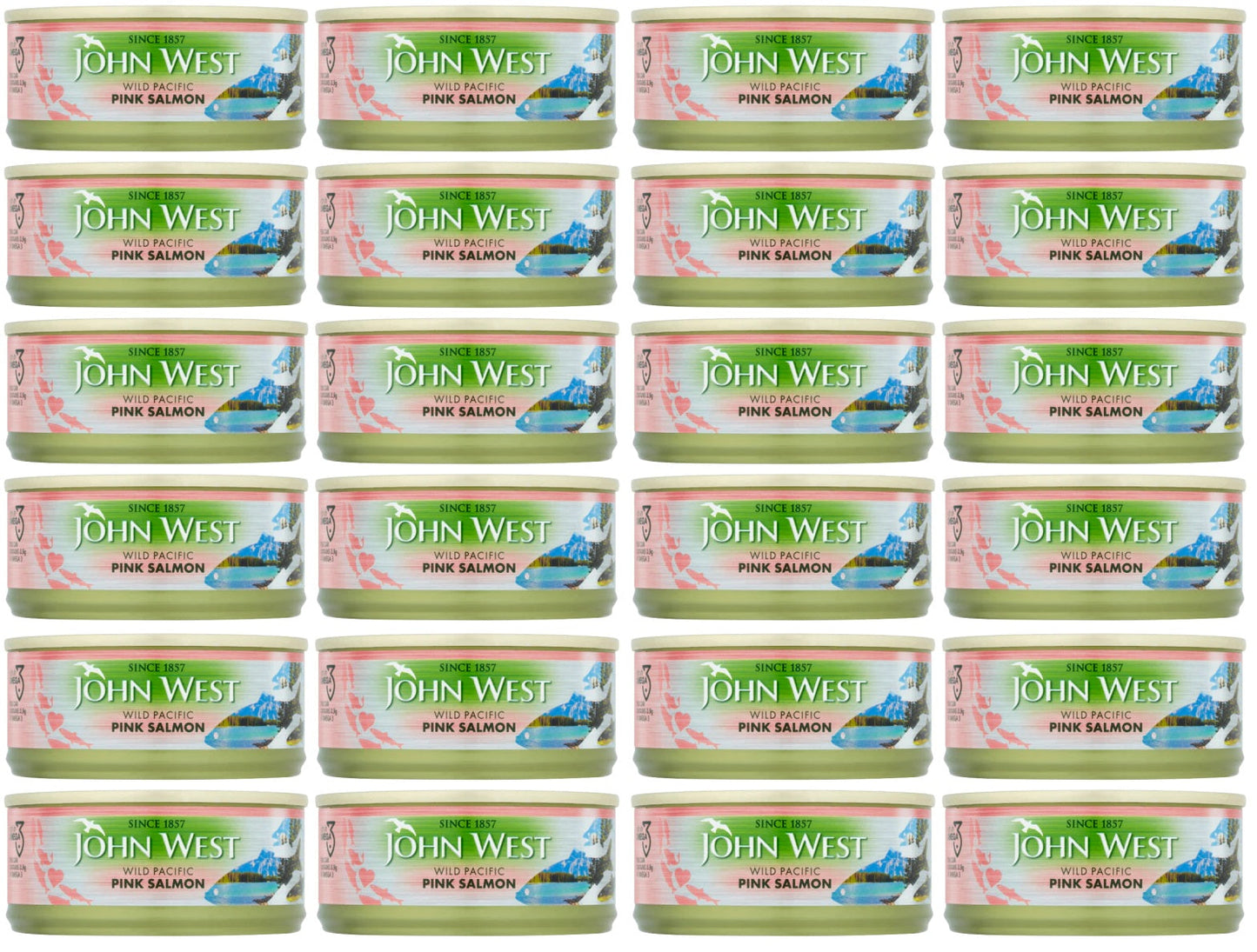 24 x John West Wild Pacific Pink Salmon 105G