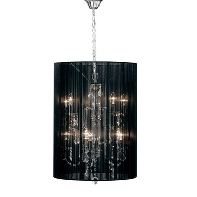 Calice Chandelier with Black Shade