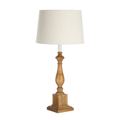 Emely Candle Table Lamp with Wooden Square Base