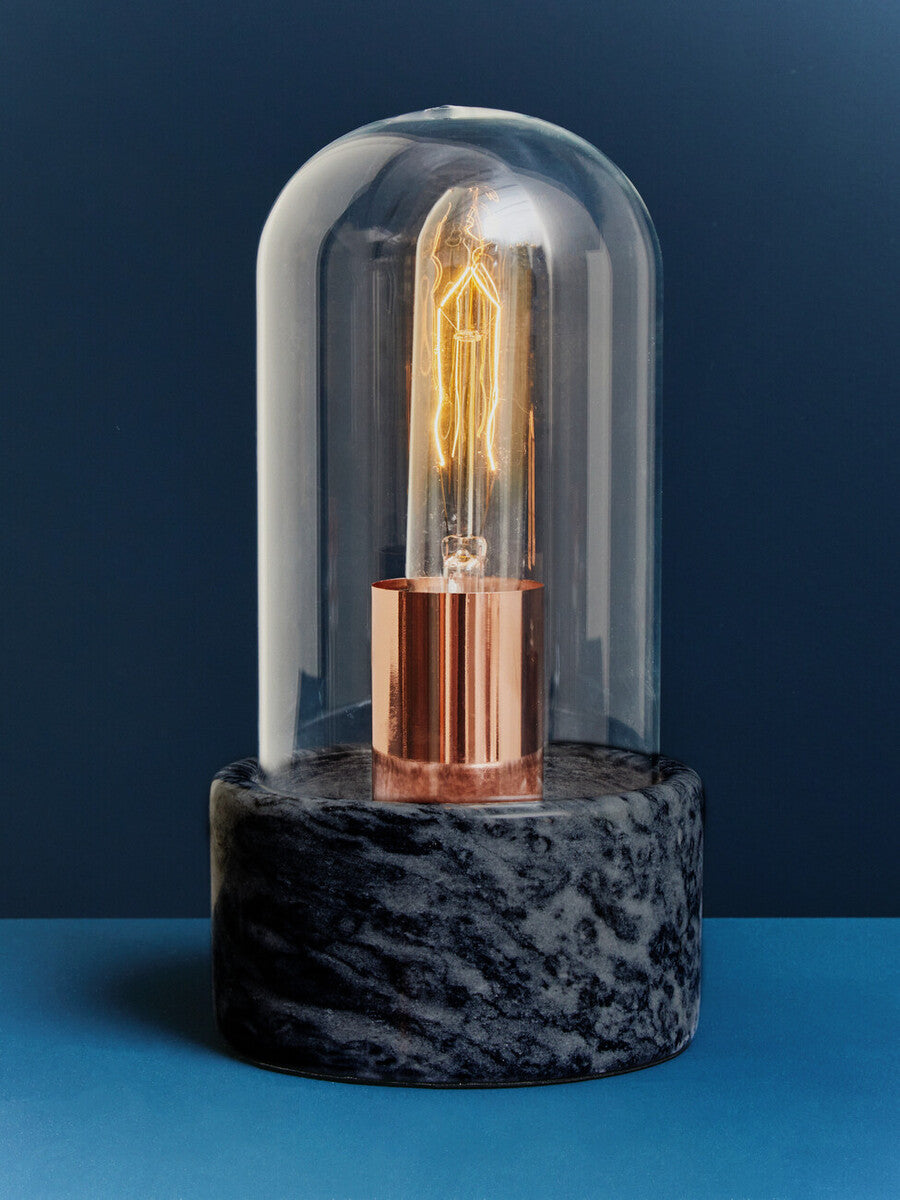 Lamonte Bell Lamp with Black Marble Base