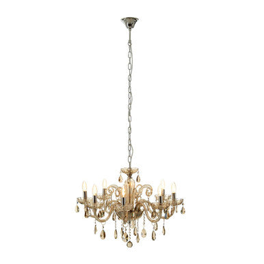 Morano 8 Bulb Champagne Glass Chandelier