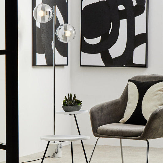 Revive Chrome Finish 2 Light Floor Lamp