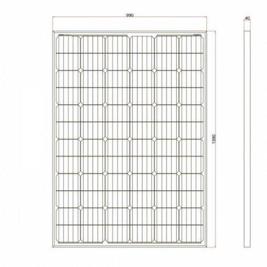 250W 12V solar charging kit with 20A controller and 5m cable