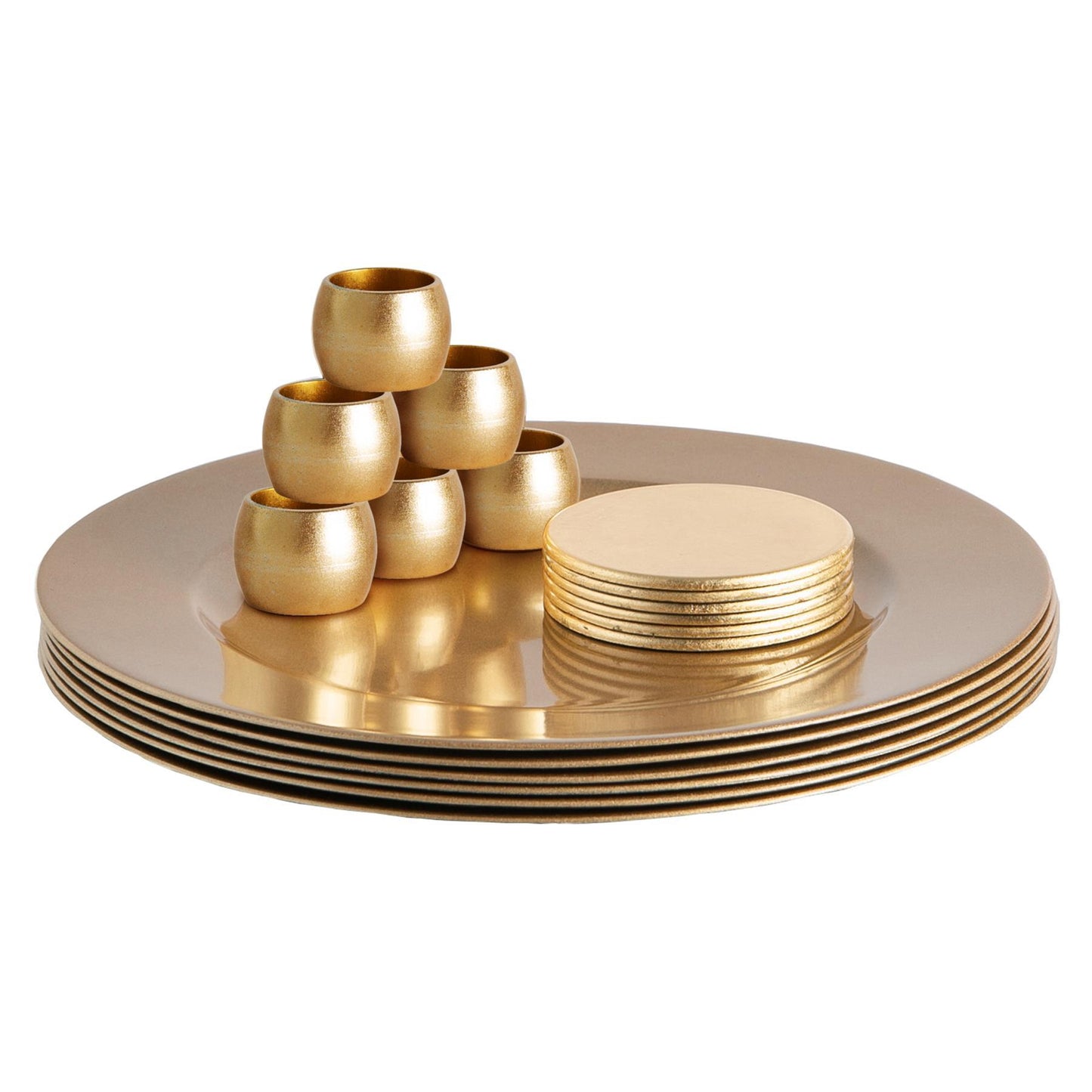 18pc Metallic Charger Plates Set