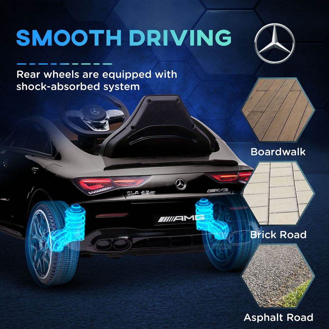 AIYAPLAY Mercedes-AMG CLA 45 Licensed 12V Ride on Car w/ Music