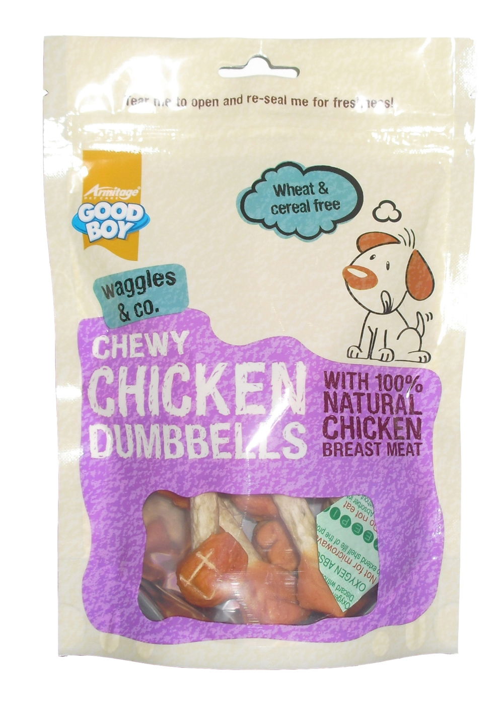 Good Boy Pawlsey and Co Chewy Chicken Dumbbells 100g - Case of 8