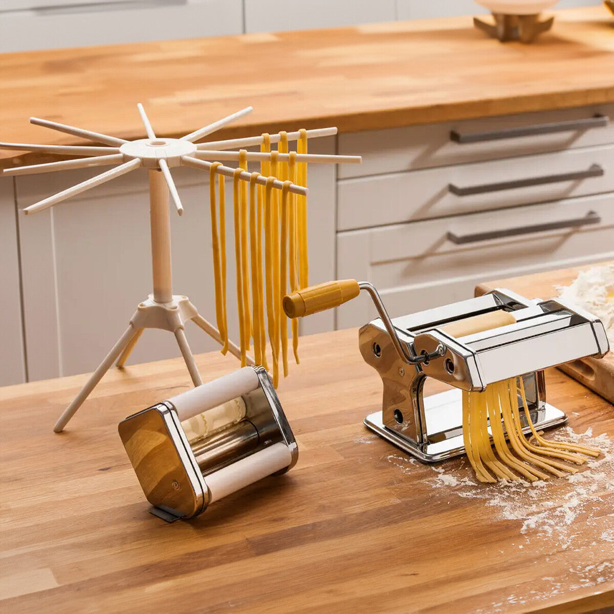 Chrome Multi Pasta Maker and Dryer Set | From Scratch