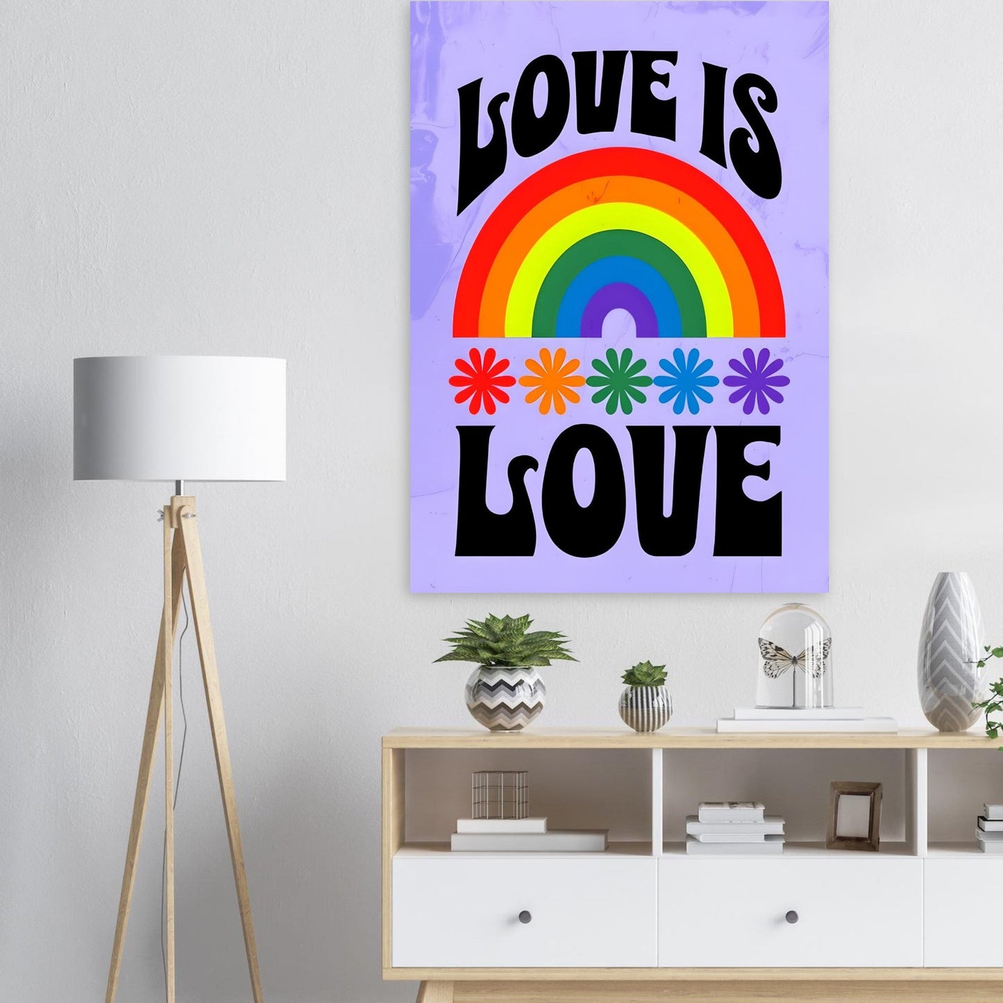 Love Is Love Wall Art – Retro Pride Poster