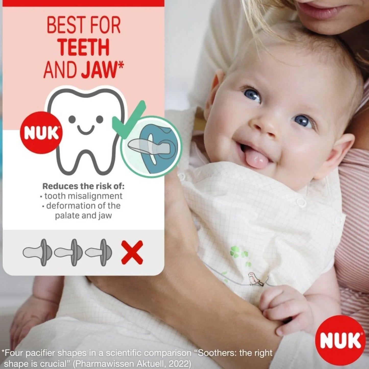 NUK Star Soother 0-2 months Pack of 2 - Pink