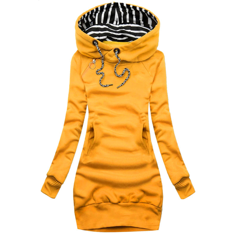 Slim Fit Round Neck Sweater - Women's Elegant Hoodie Top