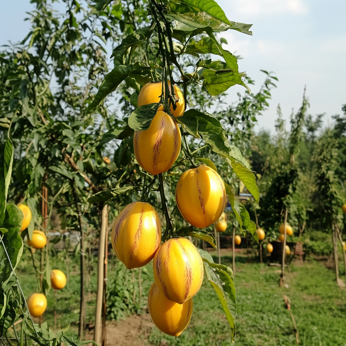 Pepino melon - 3 pcs. - Solanum Muricatum 'Pepino gold' - Height 25-40cm - ⌀9cm