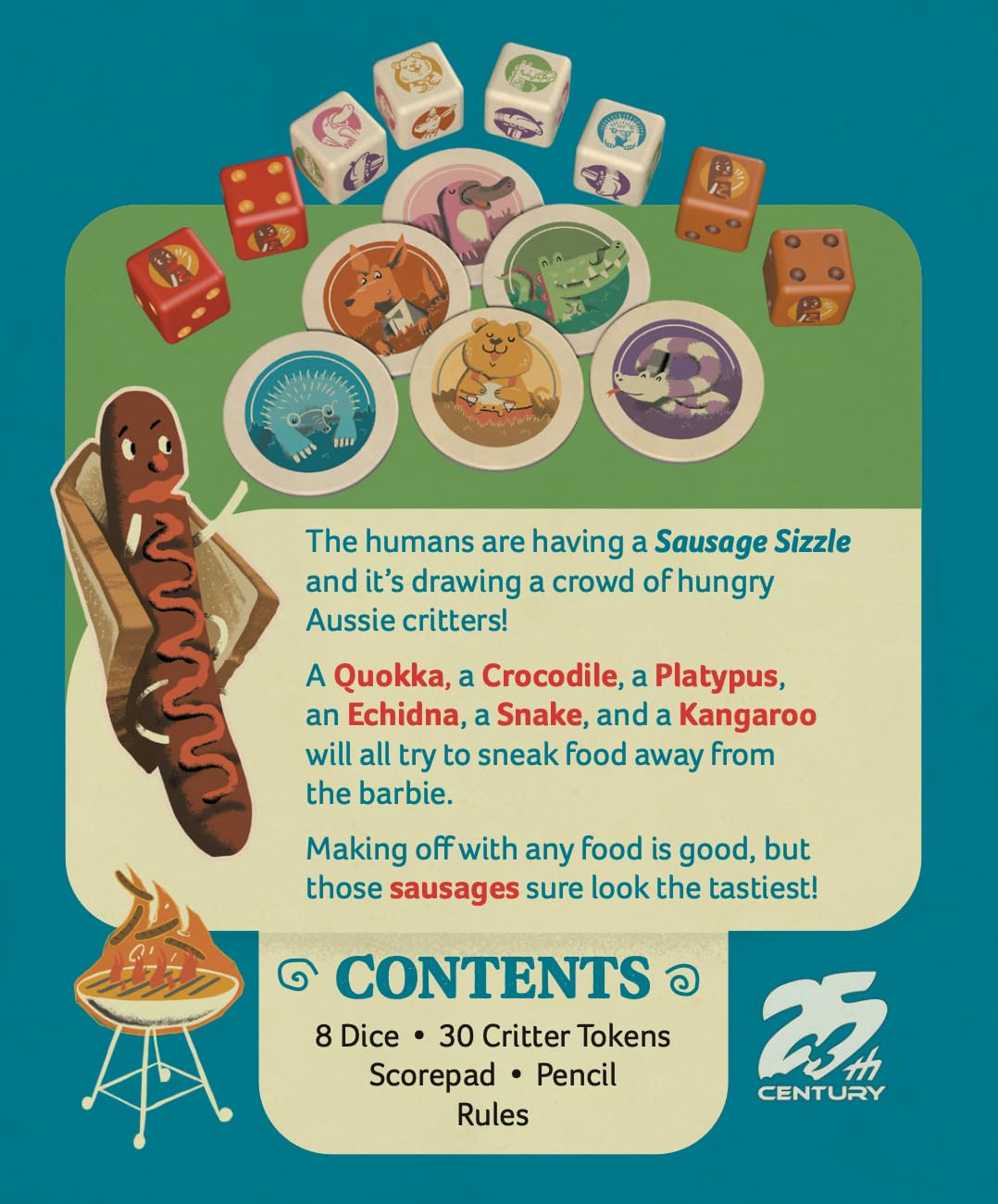 25th Century Games Sausage Sizzle – Family Party Game for 2-5 Players (Ages 8+)