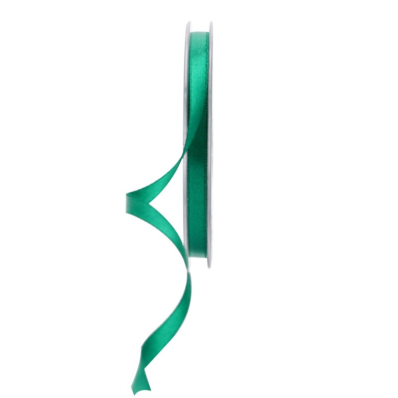 شريط ساتان زمردي 6 مم × 20 م