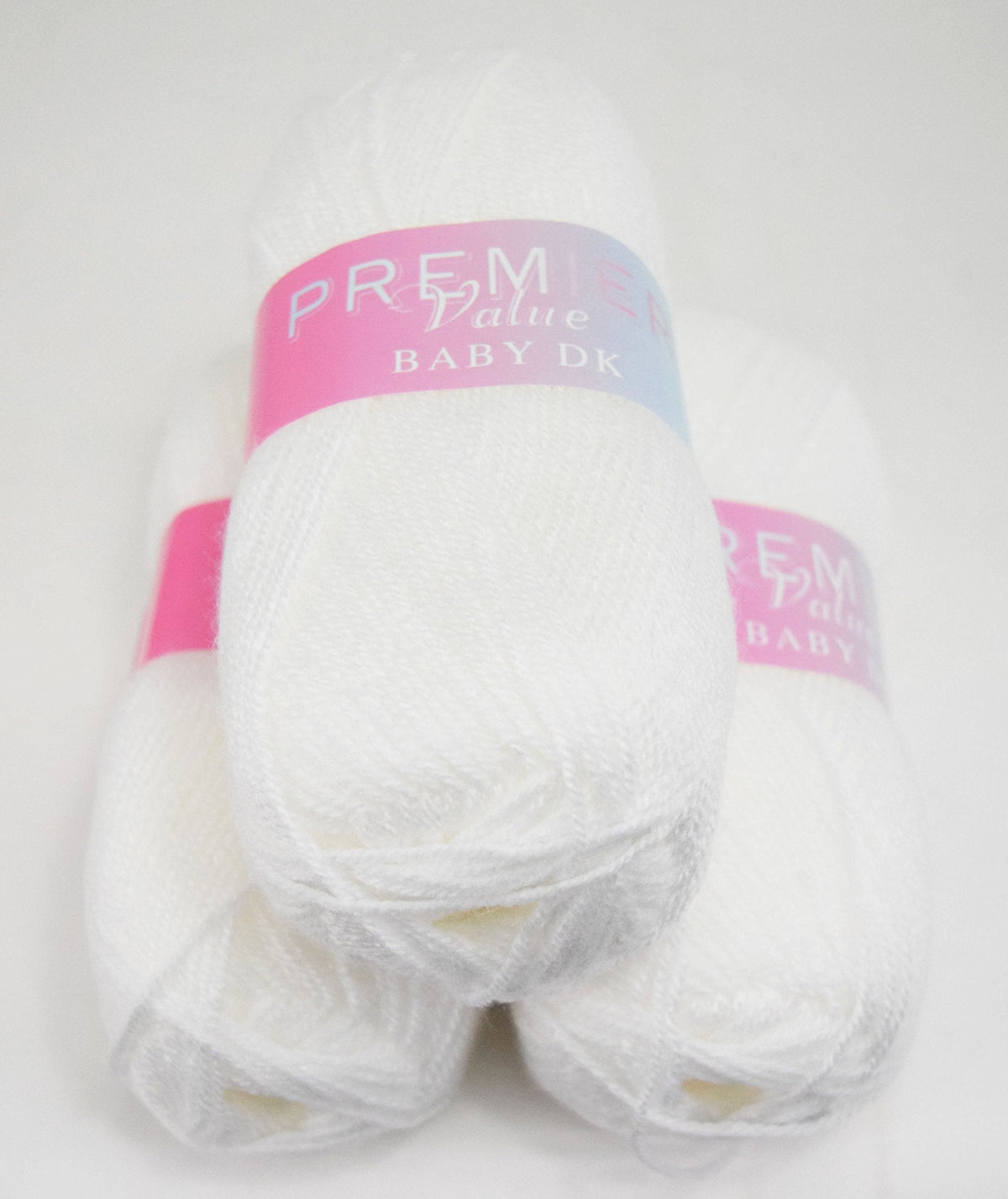 Love2Sleep PREMIER VALUE BABY DOUBLE KNIT YARN WOOL ACRYLIC 3 PACK (3 X 100G) - WHITE