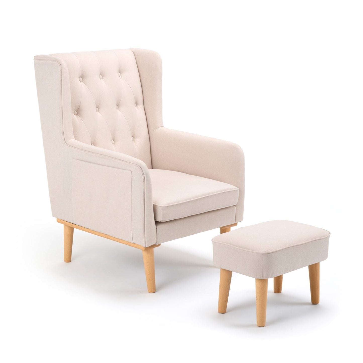Lux Nursing Chair & Footstool – Converts Rocker to Armchair