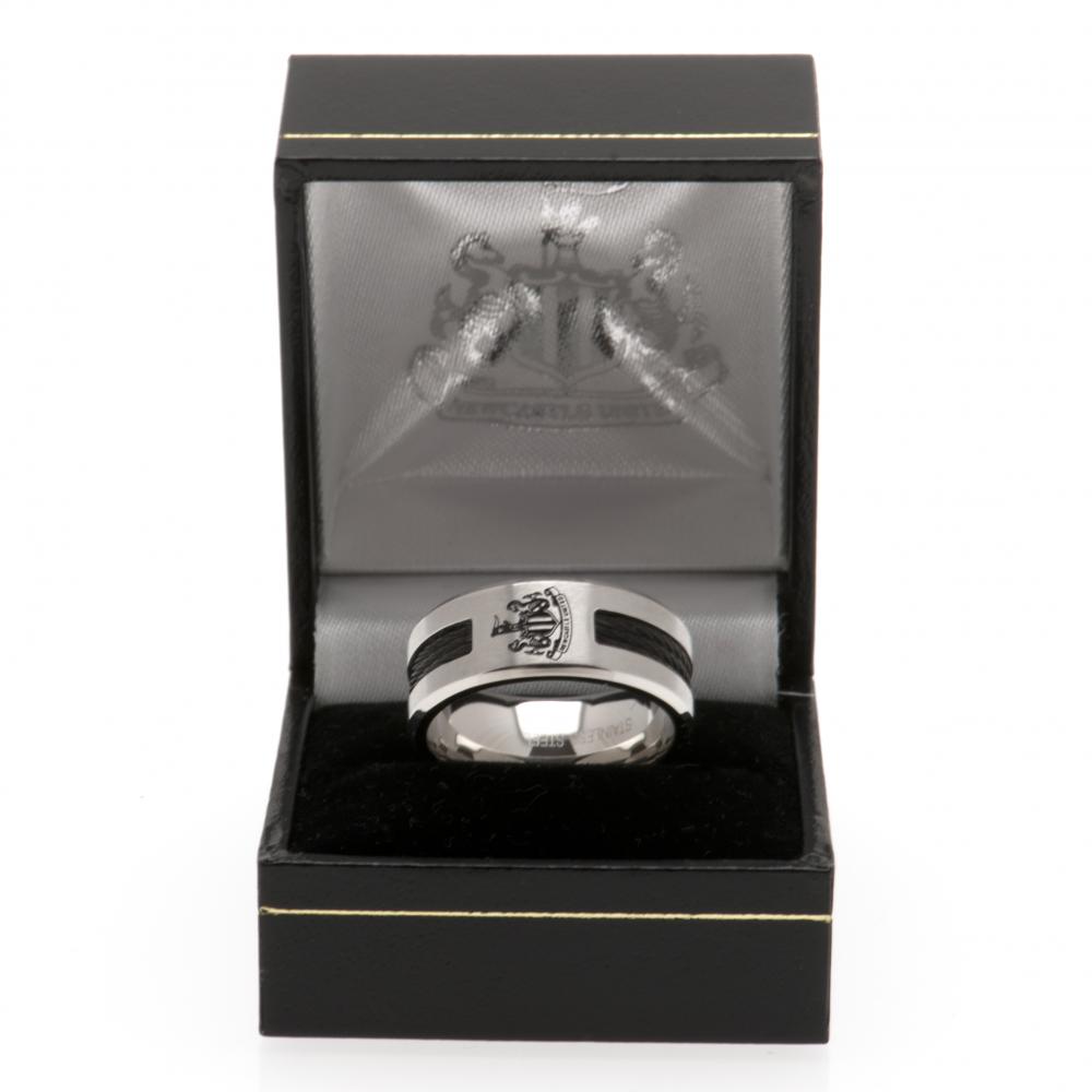Newcastle United FC Large Black Inlay Ring