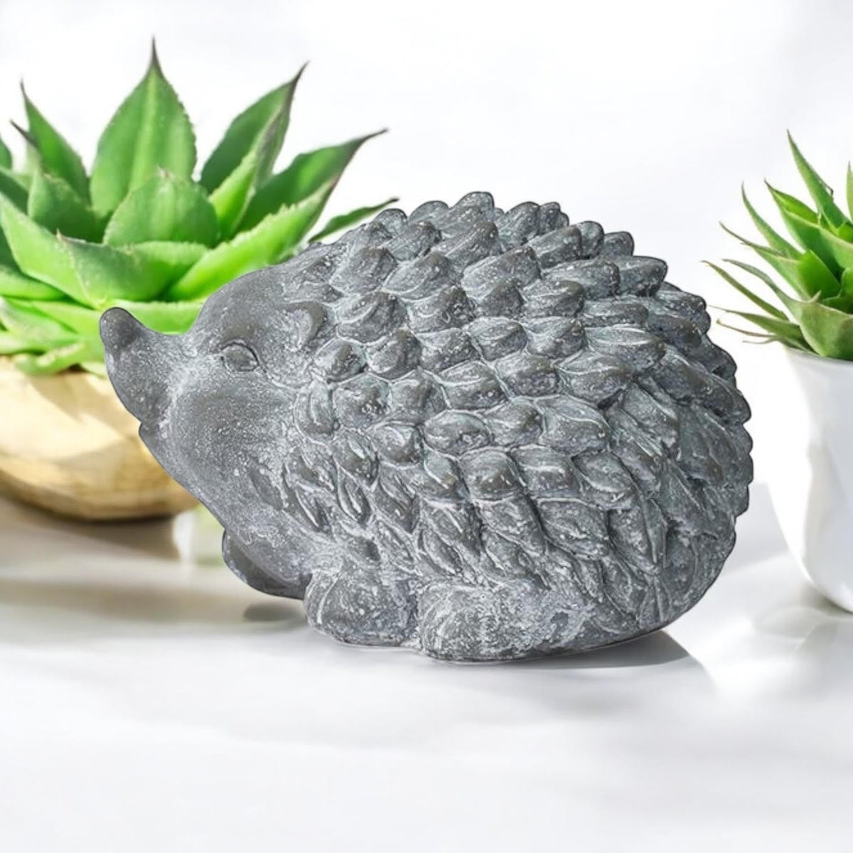 21CM GREY CEMENT HEDGEHOG