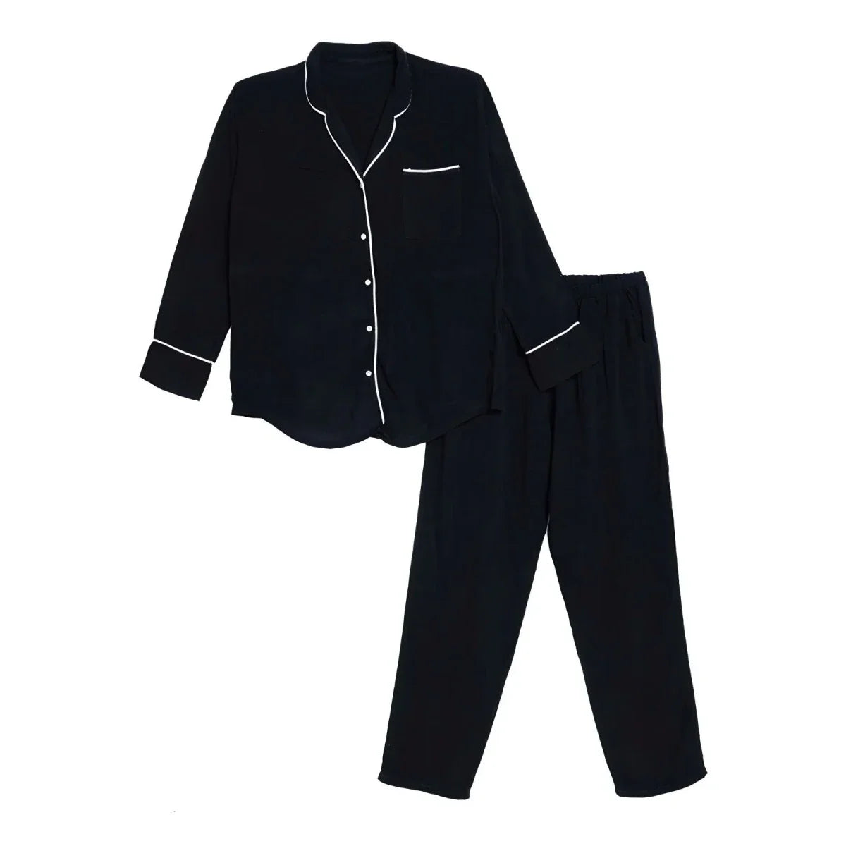 Baby Mom Buttoned Women's Maternity Long Sleeve Viscose Pyjama Set (S to 2XL)