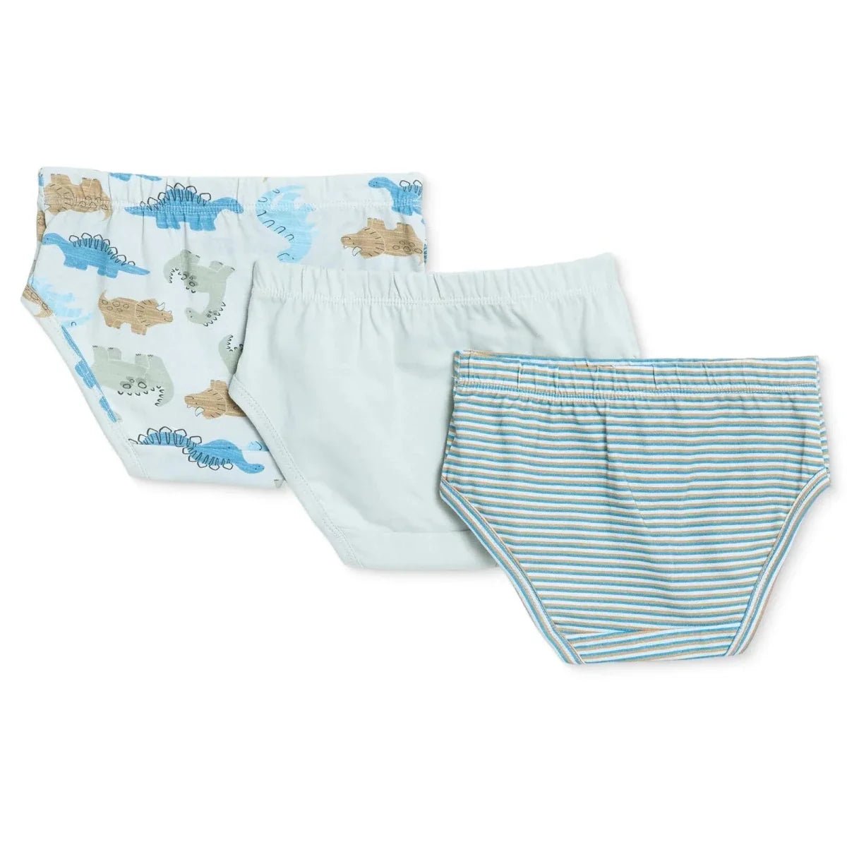 HelloBaby 3 Pack Striped Dinosaur Print Baby Briefs (12 Months to 4-5 Years)