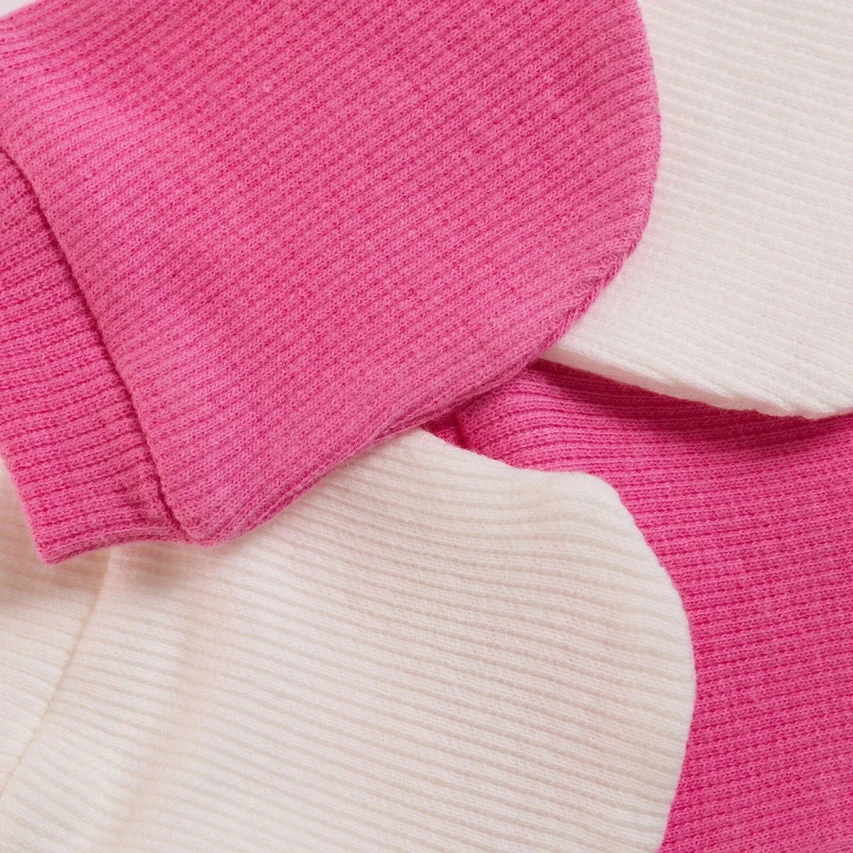 HelloBaby Ribbed Cuff Interlock Baby Scratch Mitts (Newborn)