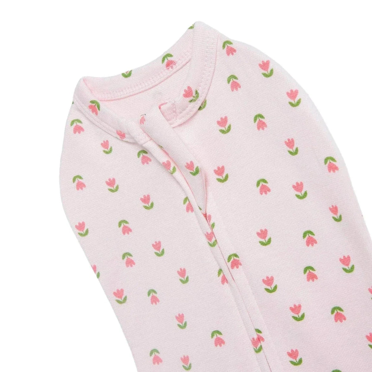 HelloBaby Floral Print Zip-Up Baby Swaddle (Newborn)