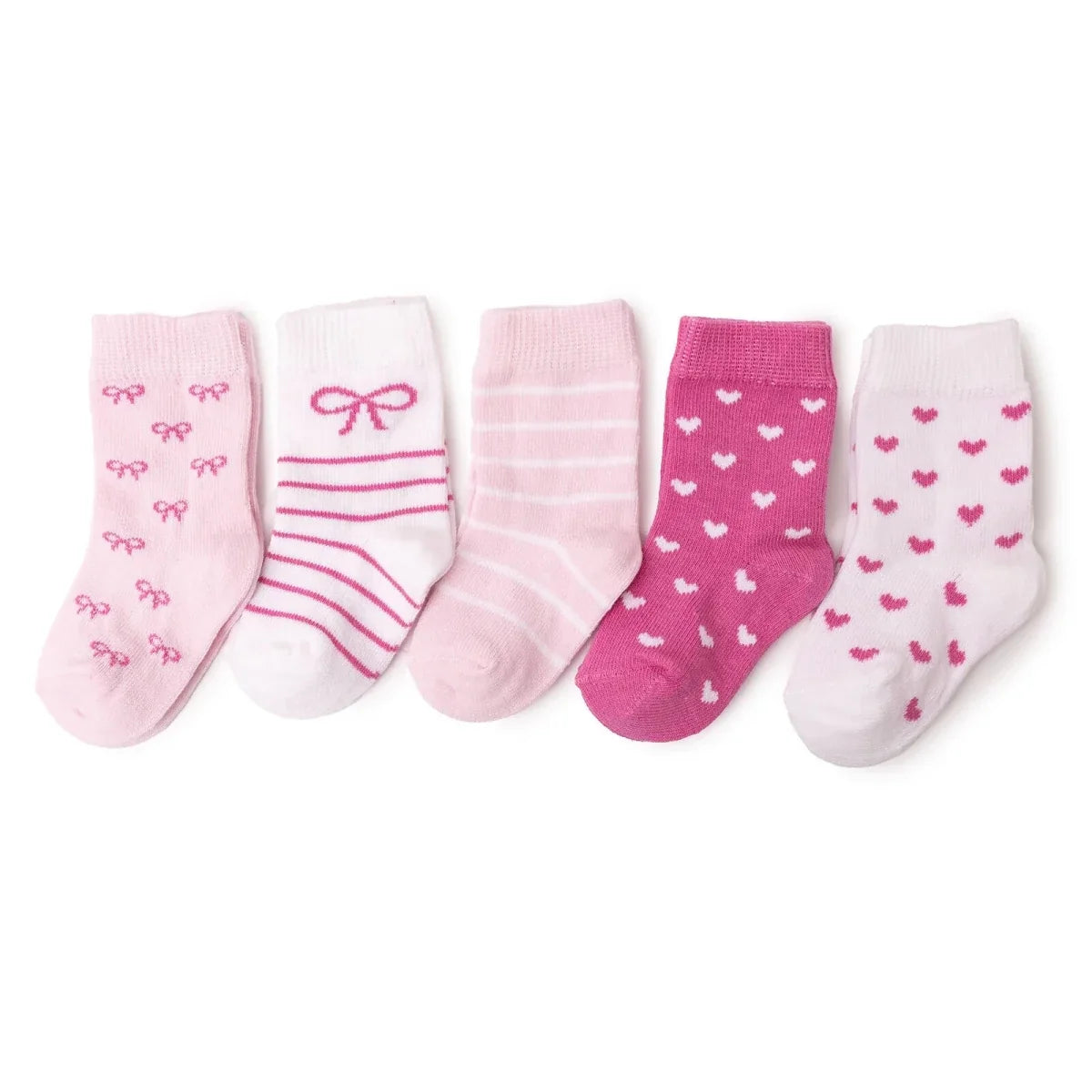 HelloBaby Bow Print 5 Pack Ankle Baby Socks (Newborn to 4-5 Years)
