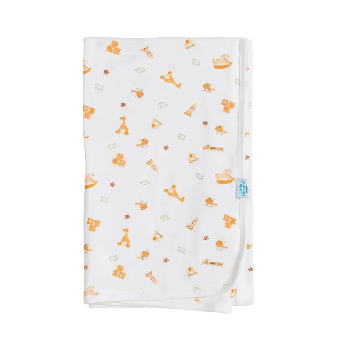 Little Dreams Rocket Print Jersey Baby Blanket (80 x 90 cm)