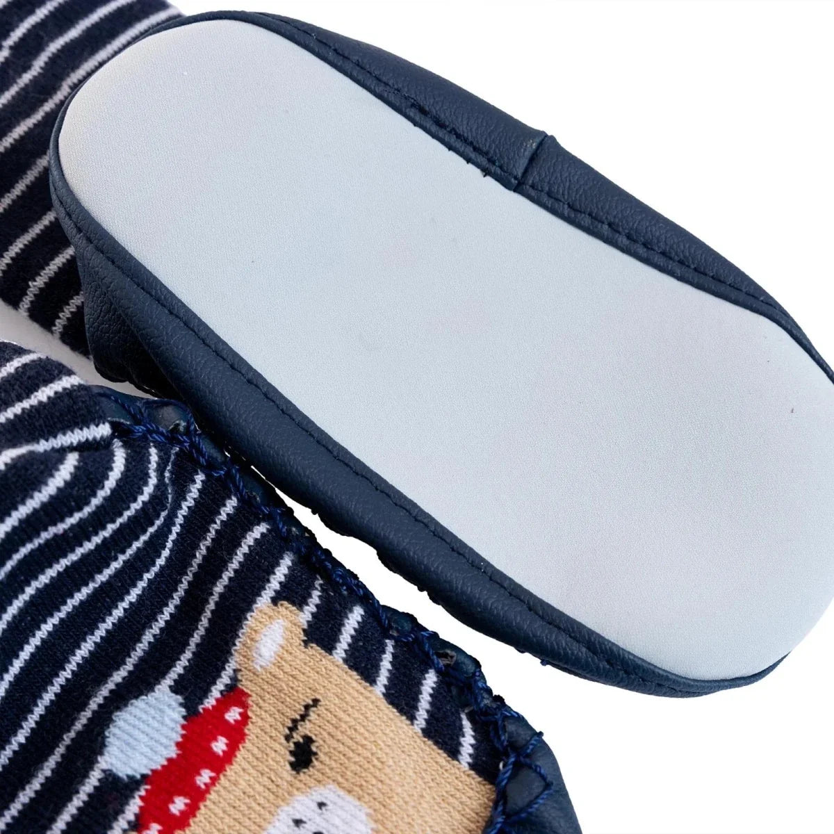 HelloBaby Bear in Hat Print Slipper Baby Socks