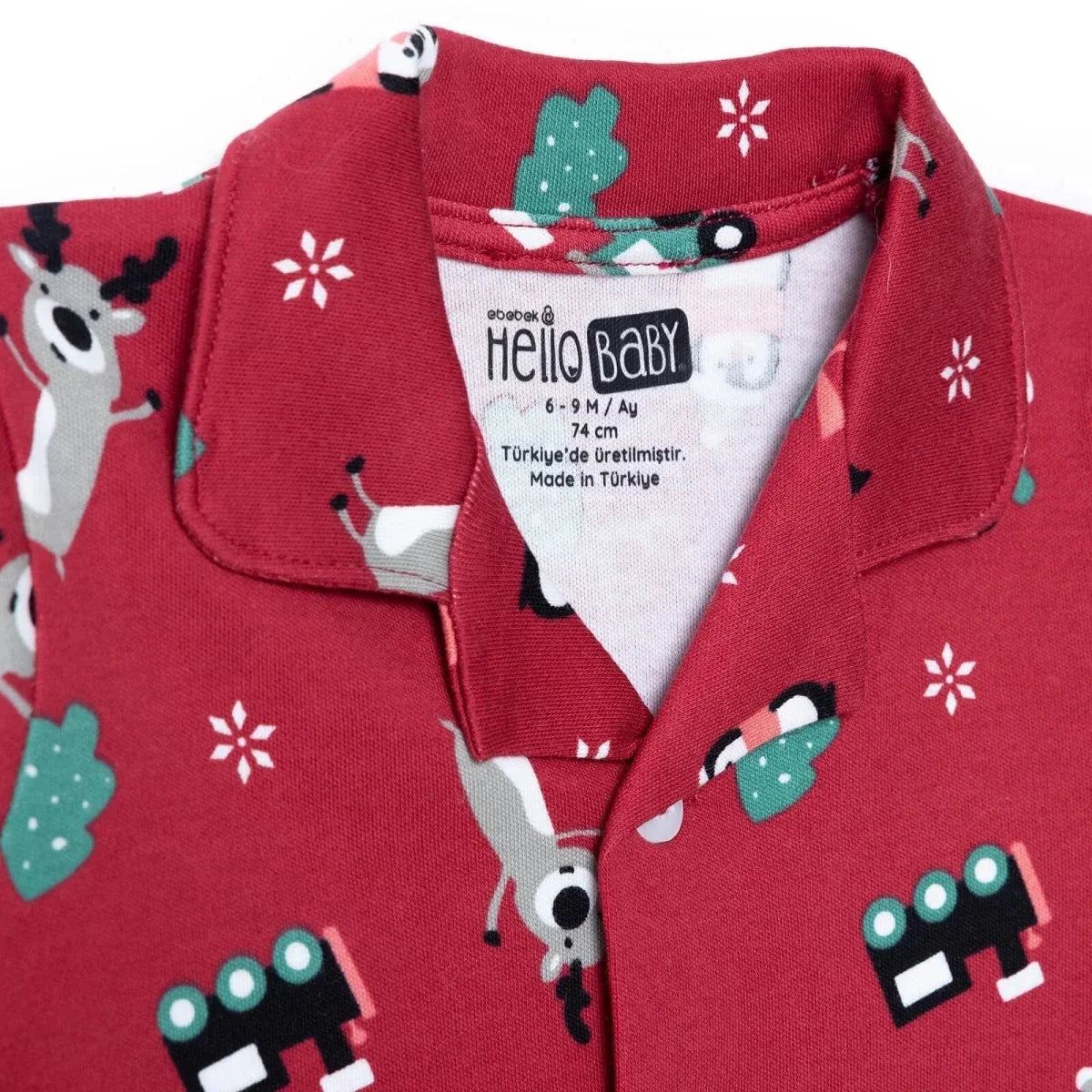 HelloBaby Festive Print Peter Pan Collar Baby Pyjama Set (3-6 Months to 3-4 Years)