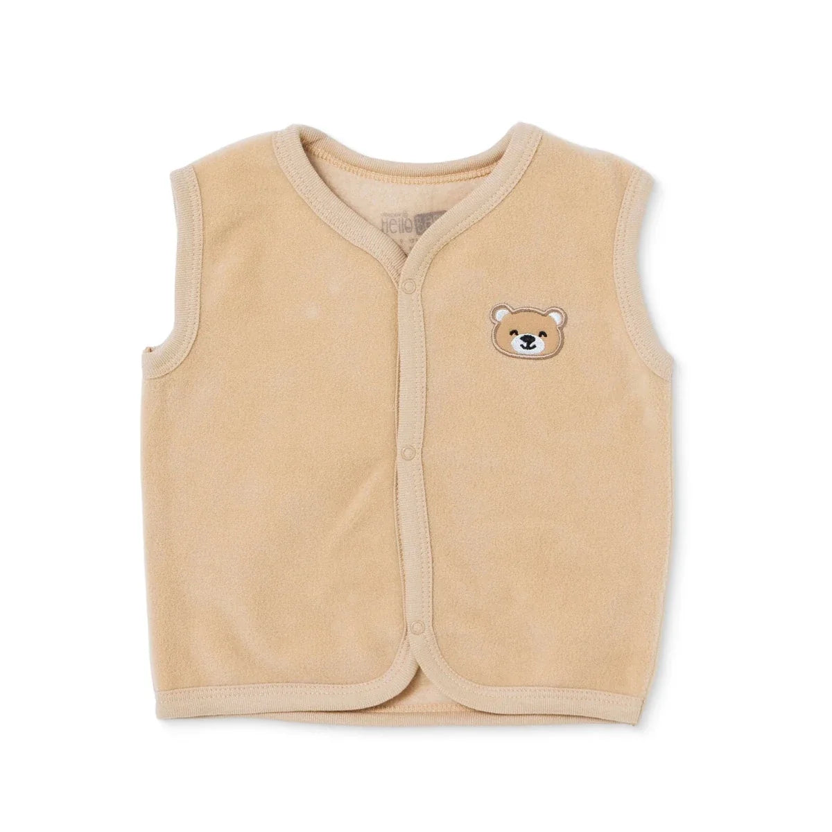 HelloBaby Bear Print Fleece Baby Gilet (1-3 Months to 12 Months)