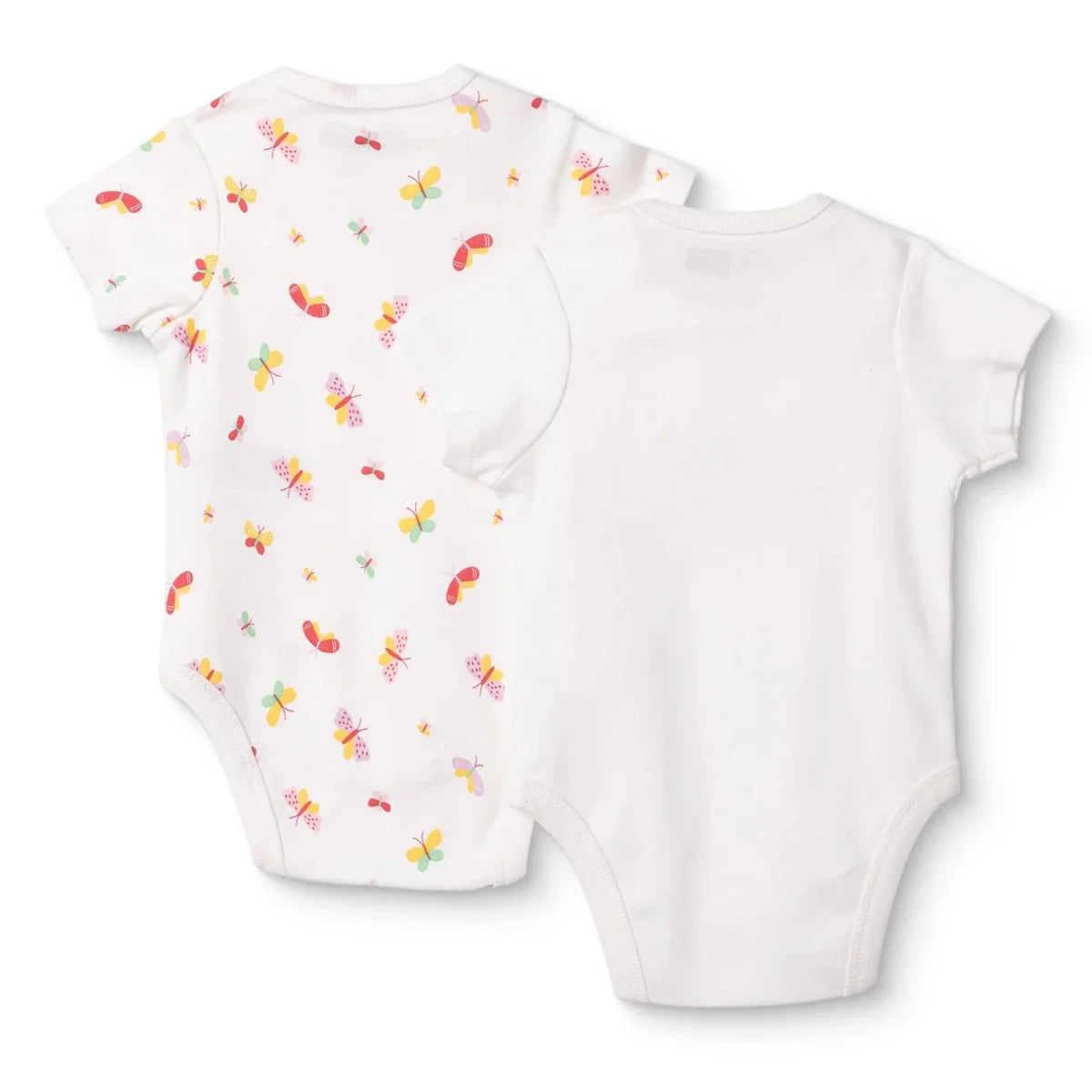 HelloBaby 2 Pack Envelope Neck Short Sleeve Baby Bodysuits (1-3 Months to 2-3 Years)
