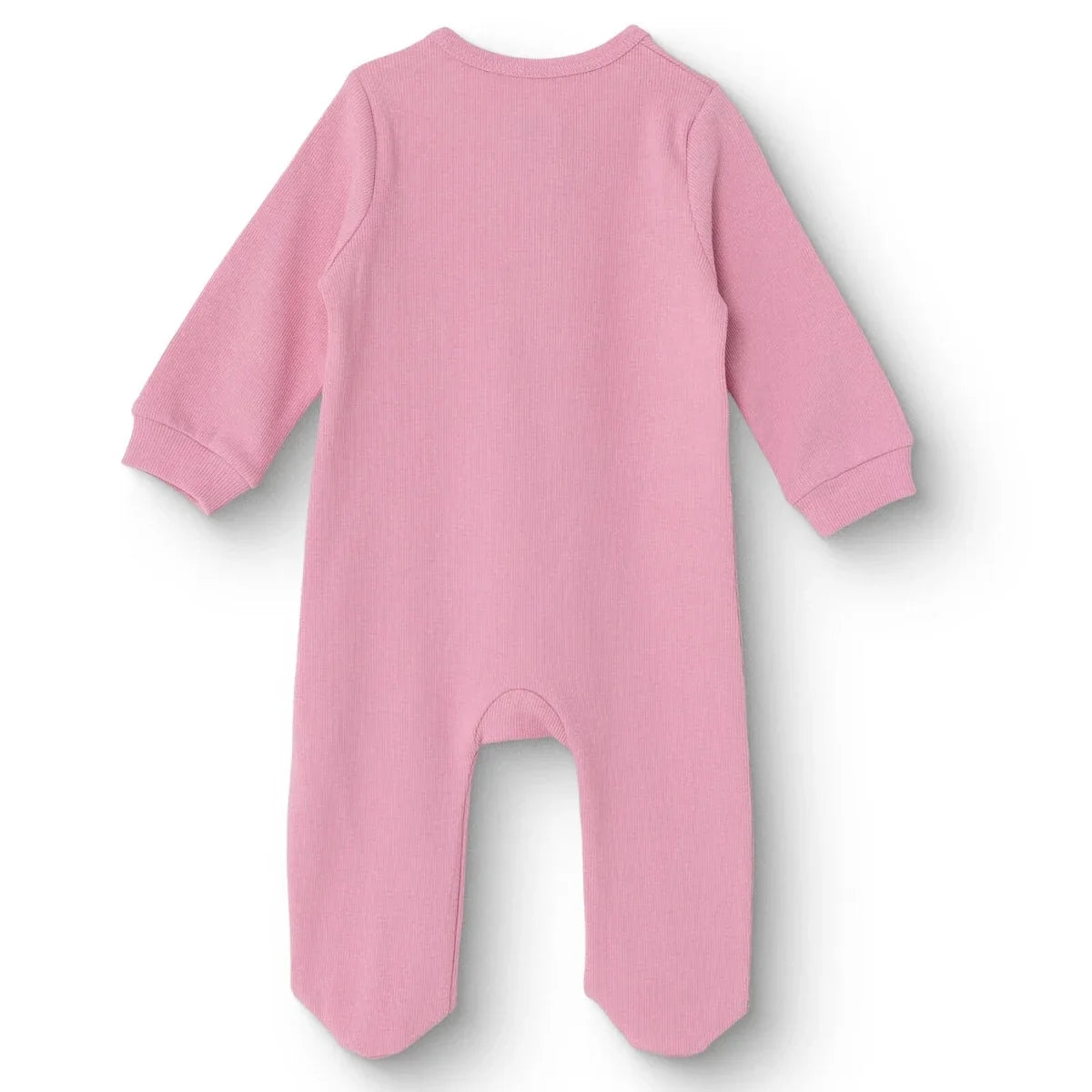 HelloBaby Girls Footed Sleepsuit Zip Fastening Crew Neck Full Length Long Sleeve - Pink