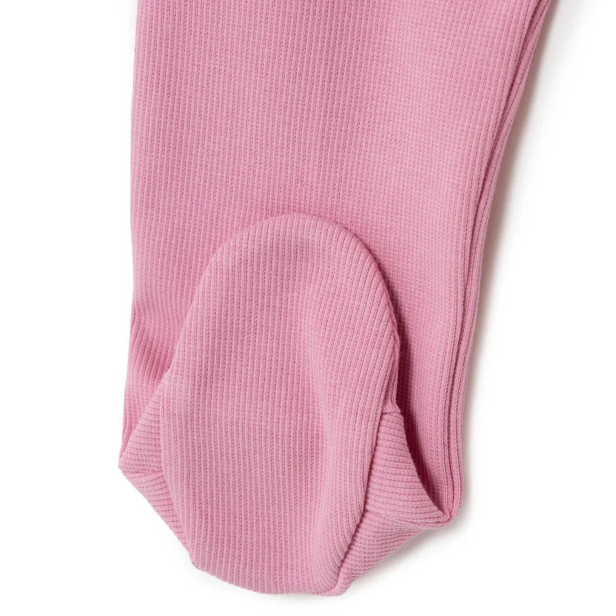 HelloBaby Girls Footed Sleepsuit Zip Fastening Crew Neck Full Length Long Sleeve - Pink