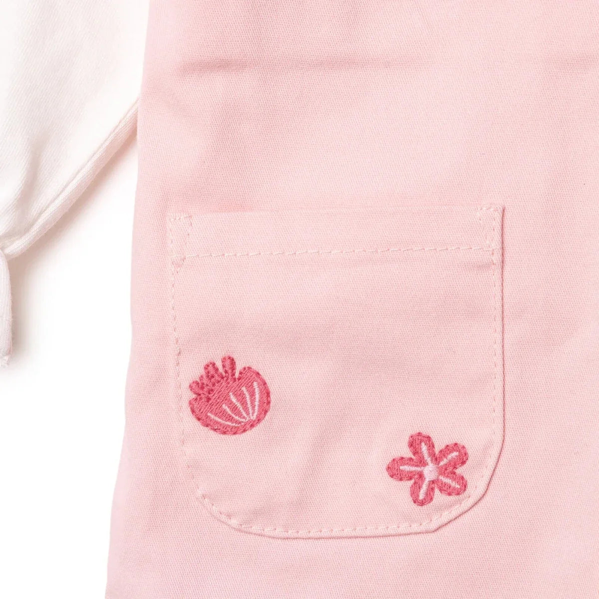 HelloBaby Girls Dungarees & T-shirt Polka Dot Print Buttoned Pastel Dreams Crew Neck Long Sleeve - Pink