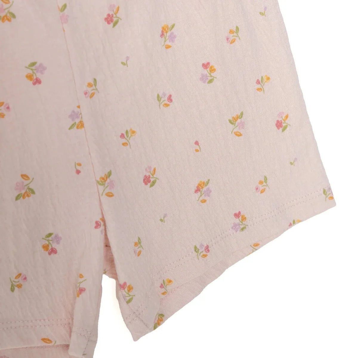 HelloBaby Girls Blouse & Shorts Set Pastel Dreams Crew Neck Full Length Short Sleeve - Pink Printed
