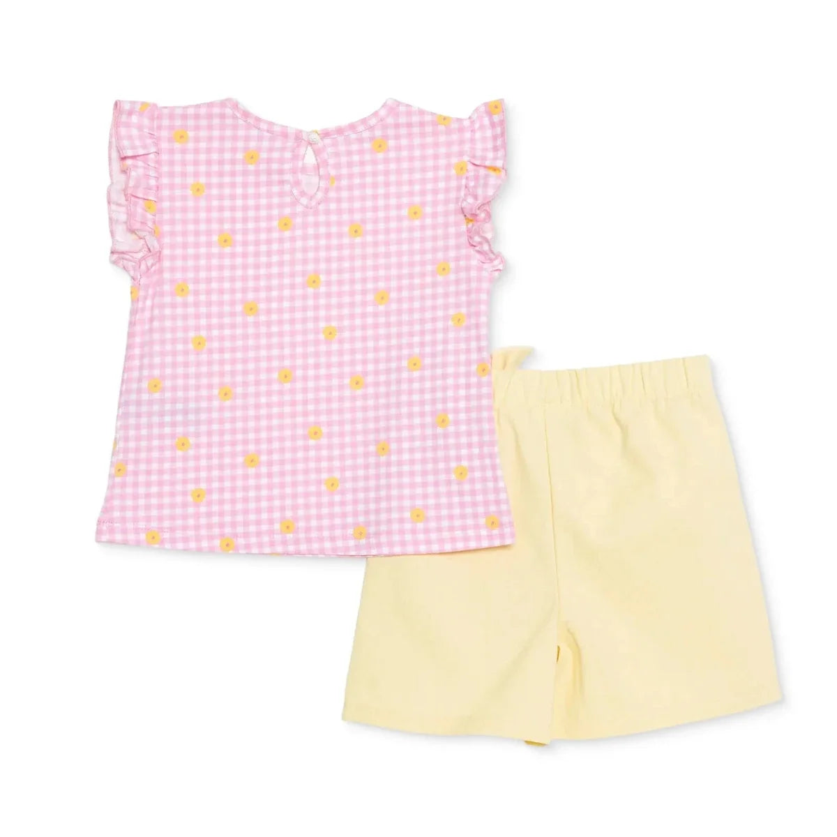 HelloBaby Girls Blouse & Shorts Set Ditsy Flower Crew Neck Short Length Short Sleeve - Pink Printed