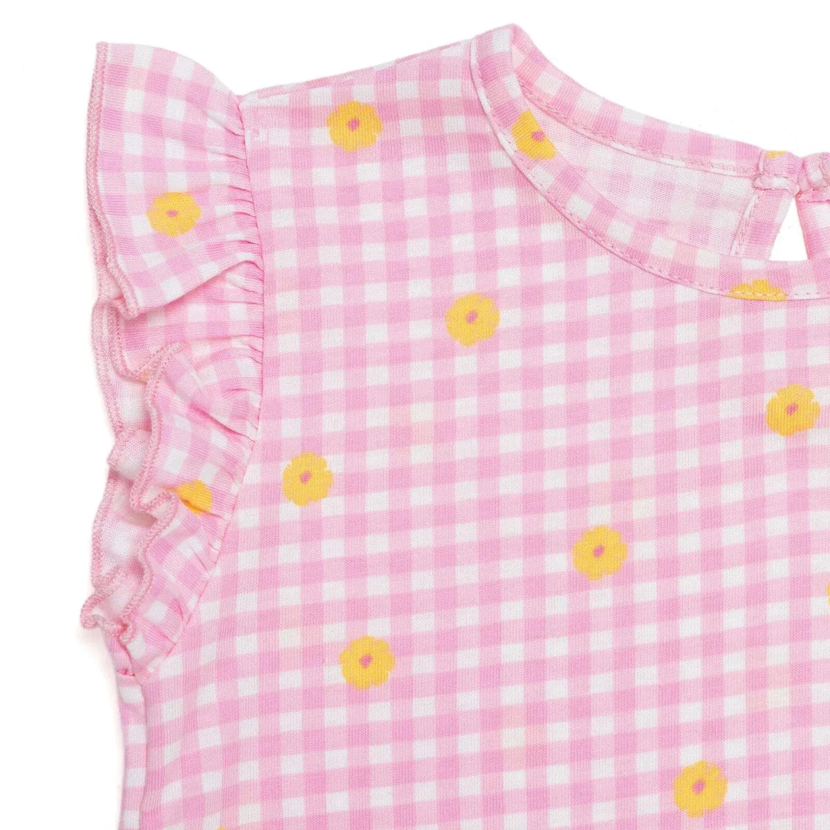HelloBaby Girls Blouse & Shorts Set Ditsy Flower Crew Neck Short Length Short Sleeve - Pink Printed