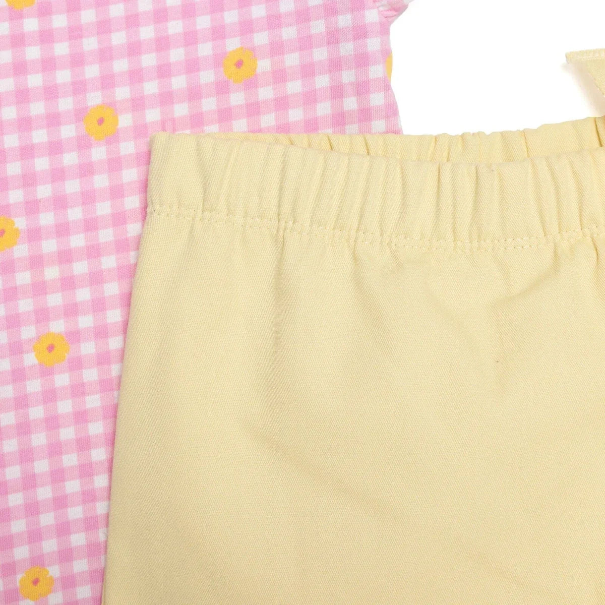 HelloBaby Girls Blouse & Shorts Set Ditsy Flower Crew Neck Short Length Short Sleeve - Pink Printed