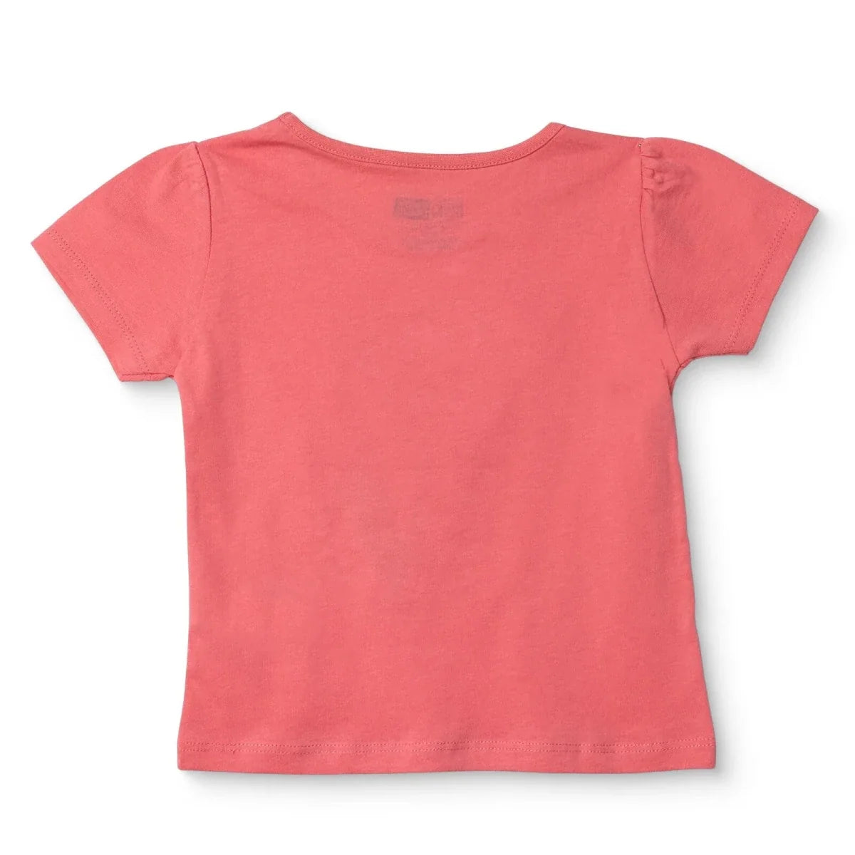 HelloBaby Girls T-shirt Floral Print Crew Neck Short Sleeve - Coral