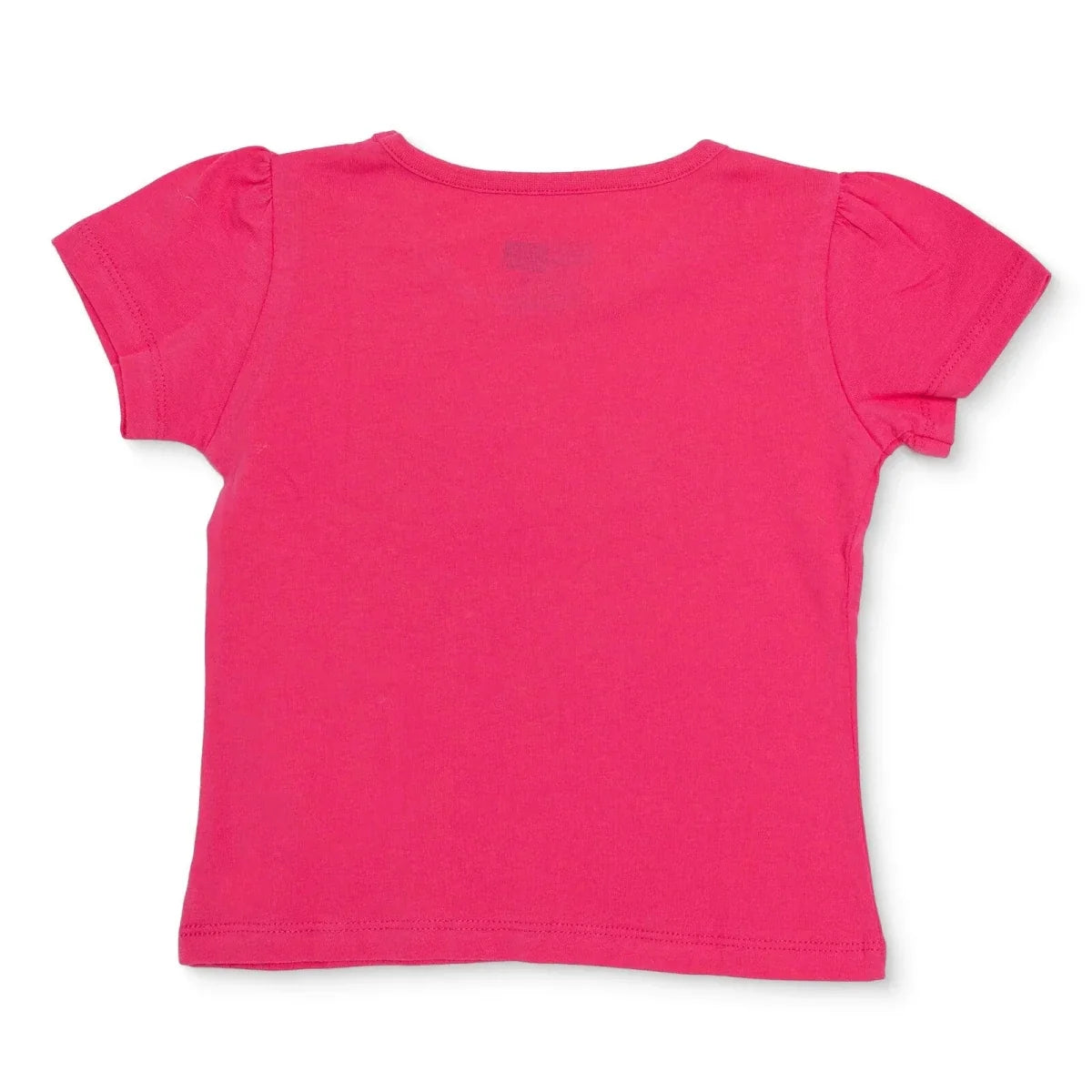 HelloBaby Girls T-shirt Heart Print Crew Neck Short Sleeve - Pink