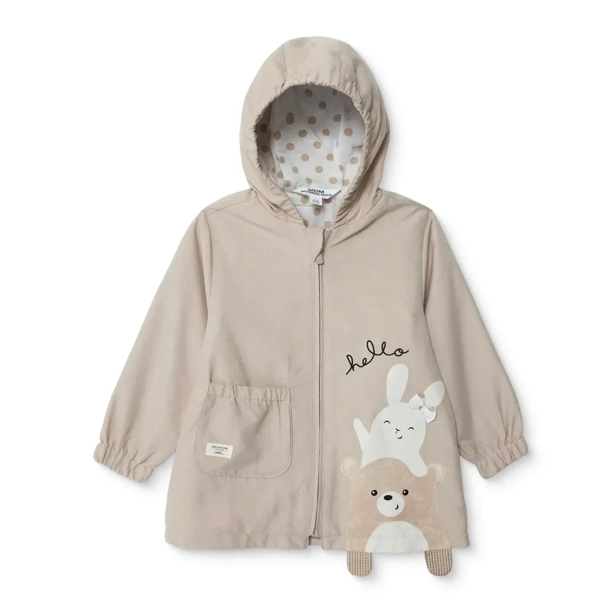 Midimod Hooded Lined Microfibre Baby Raincoat (9-12 Months to 4-5 Years)