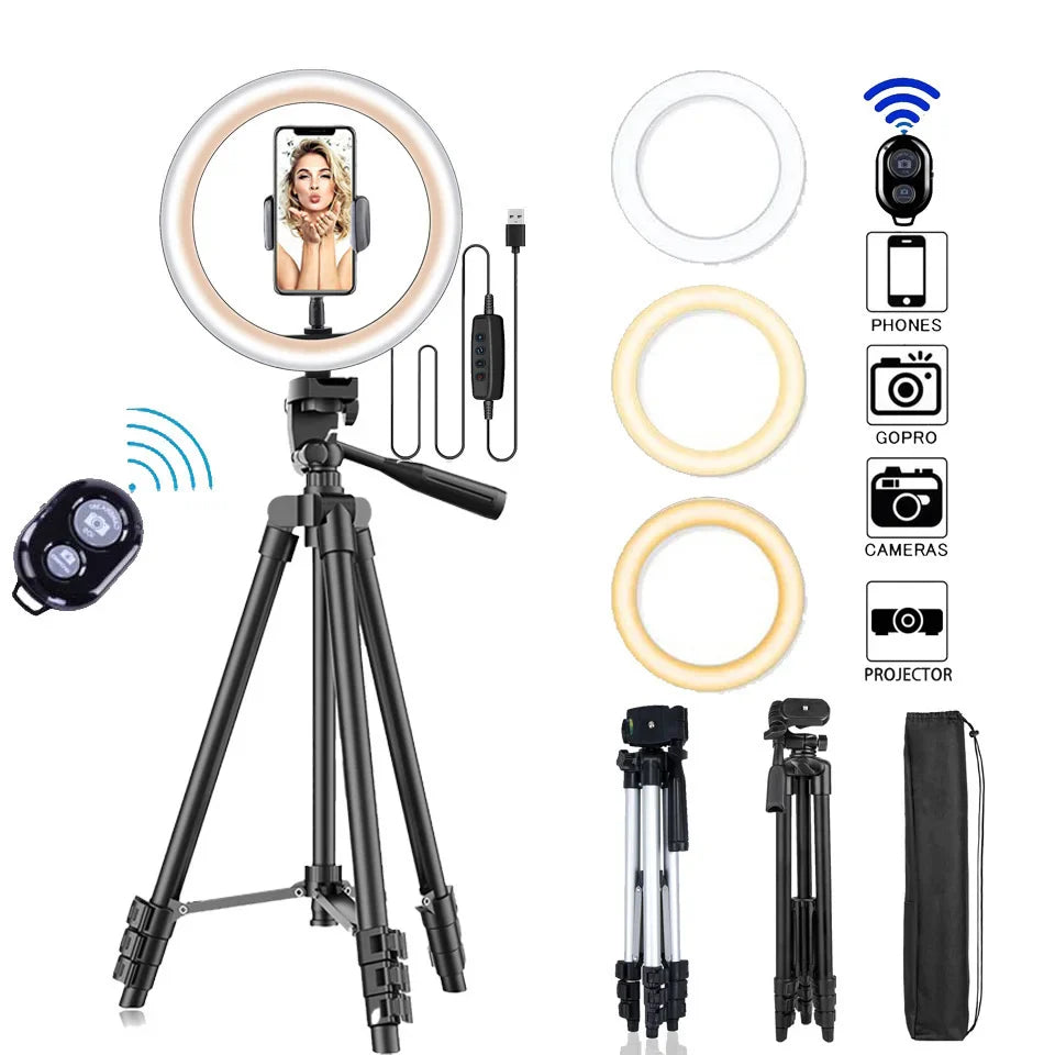 Photo Led Selfie Ring Light Phone Remote Control