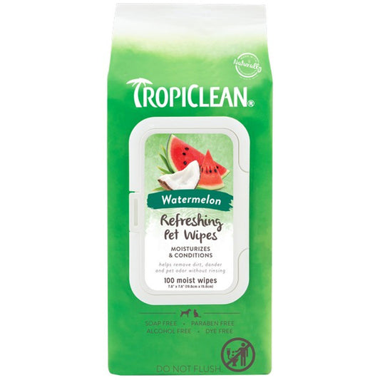 TropiClean Watermelon 2in1 Wipes 100