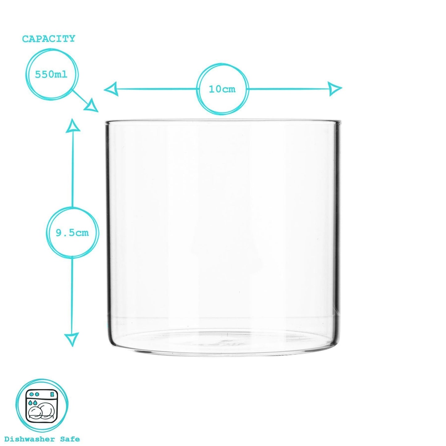 550ml Scandi Storage Jar with Metallic Lid