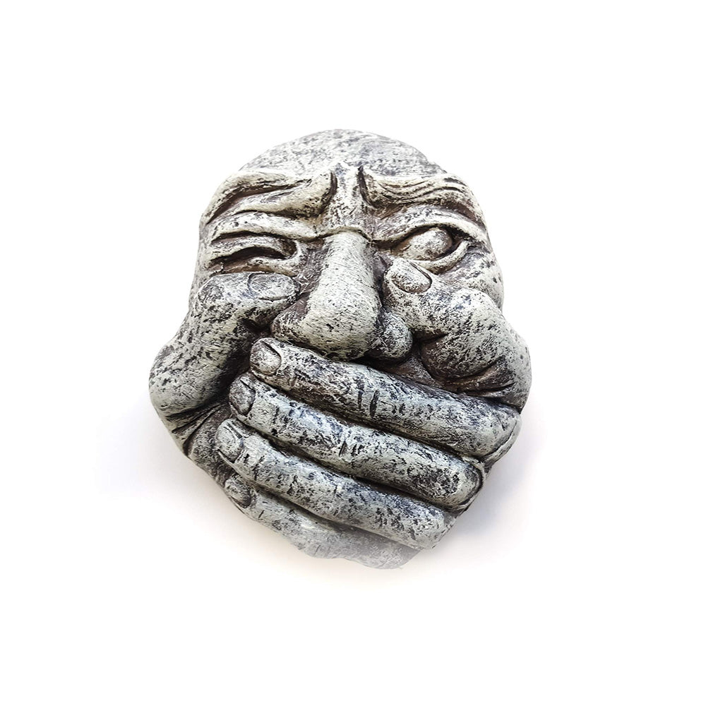 Hear See & Speak No Evil Gargoyle Set Funny Face Wall Plaques Tree Decoration