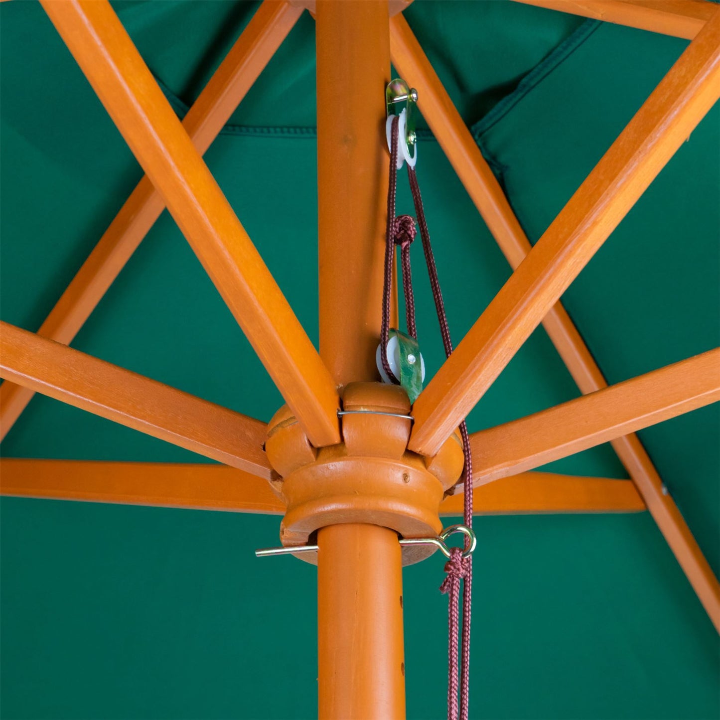 2.7m x 2.5m Wooden Garden Parasol