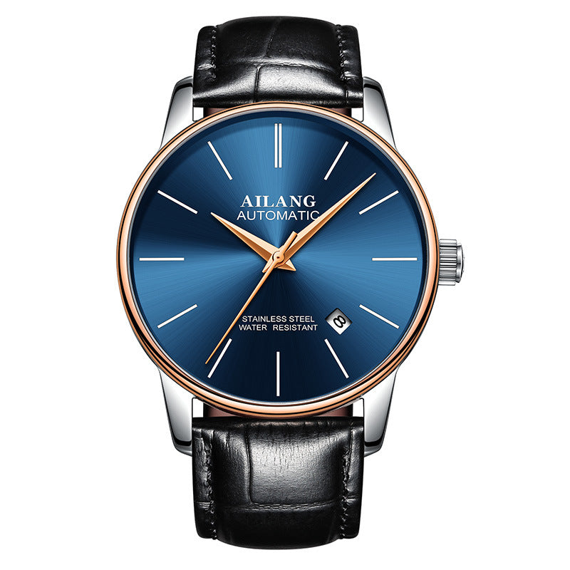 Men's Automatic Mechanical Watch - Rose Gold Black Premium Wrist Watch