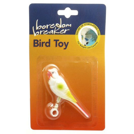 Boredom Breaker Budgie On Spring - Case of 6