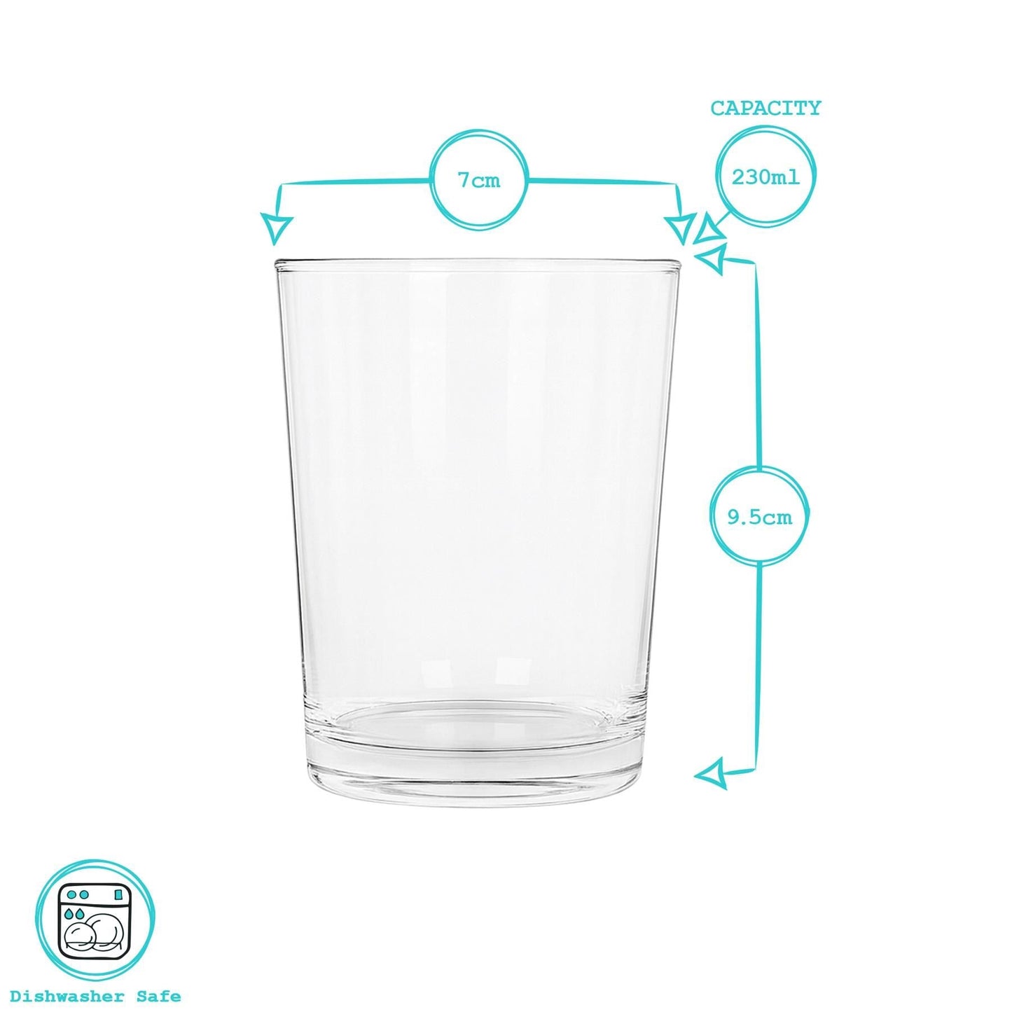 230ml Tumbler Glasses - Pack of 6